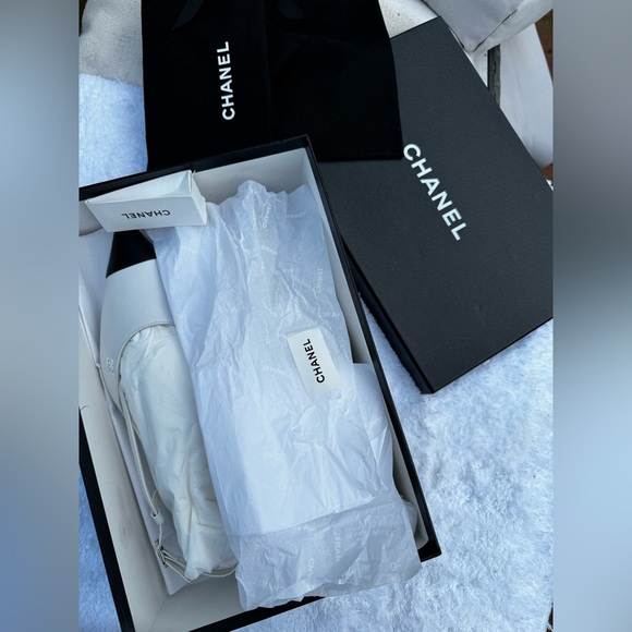 Chanel classic ballet two tone slingbacks NWB pointed toes 39.5 - Picture 3 of 15